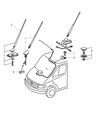 Diagram for 2002 Dodge Sprinter 2500 Antenna - 5133981AA