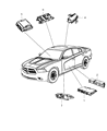 Diagram for 2012 Dodge Charger Air Bag Control Module - 56038943AE