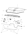 Diagram for 2012 Dodge Dart Hood Cable - 68082455AA