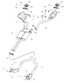 Diagram for 2013 Dodge Charger Exhaust Pipe - 5039049AD