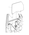 Diagram for 2007 Jeep Commander Window Regulator - 55396480AF