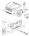 Diagram for Jeep Grand Cherokee Emblem - 68200498AB