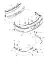 Diagram for 2005 Chrysler Sebring Bumper - MR990730