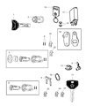 Diagram for 1999 Dodge Ram Wagon Car Key - 56045191AB