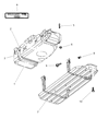 Diagram for 2001 Dodge Durango Fuel Tank Skid Plate - 52102163AB