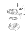 Diagram for Dodge Ram 3500 Throttle Body Gasket - 53041120