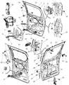 Diagram for 2003 Chrysler Voyager Door Latch Assembly - 4675847AC