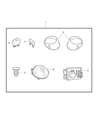 Diagram for 2008 Dodge Durango Fog Light - 55077470AB