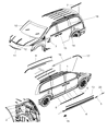 Diagram for 2009 Dodge Grand Caravan Weather Strip - 5020841AB