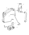Diagram for 2006 Chrysler PT Cruiser Power Steering Hose - 4656964AE