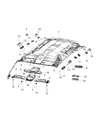Diagram for 2015 Chrysler Town & Country Sun Visor - 1JE921DAAA