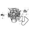 Diagram for 2003 Jeep Liberty Belt Tensioner - 53030958AB