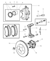 Diagram for 2005 Dodge Caravan Brake Pad - 5271806AA