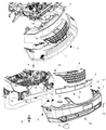 Diagram for 2007 Dodge Avenger Grille - YW351XXAA