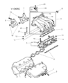 Diagram for 2000 Chrysler Sebring Intake Manifold Gasket - MD309720