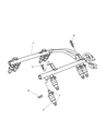 Diagram for 2004 Jeep Wrangler Fuel Rail - 5014496AC