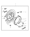 Diagram for 2005 Dodge Ram 3500 Parking Brake Shoe - V2018550AB