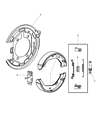 Diagram for Mopar Parking Brake Shoe - 5103204AA