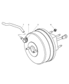 Diagram for 2011 Ram Dakota Brake Booster Vacuum Hose - 52855895AC