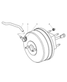 Diagram for 2011 Dodge Dakota Brake Booster Vacuum Hose - 52855895AC