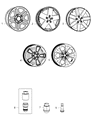 Diagram for 2013 Jeep Wrangler Lug Nuts - 6036761AA