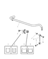 Diagram for 2006 Jeep Commander Sway Bar Bushing - 52090155AF