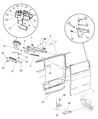 Diagram for 2002 Dodge Ram Wagon Door Hinge - 4498159