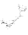 Diagram for Jeep Wrangler Exhaust Pipe - 68298298AE