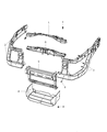 Diagram for 2009 Dodge Dakota Air Deflector - 55057108AA