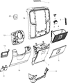 Diagram for 2015 Ram 1500 Steering Column Cover - 1WQ351X9AD