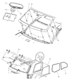 Diagram for Dodge Durango Mirror Cover - 57010753AC