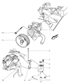 Diagram for 2001 Dodge Dakota Power Steering Hose - 52106713AB