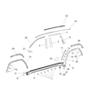 Diagram for 2020 Jeep Grand Cherokee Door Moldings - 68257476AC