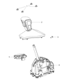 Diagram for 2021 Ram 1500 Automatic Transmission Shift Levers - 68483896AA