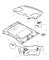 Diagram for 1999 Chrysler LHS Sun Visor - PB74TL2AB