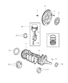 Diagram for 2004 Chrysler PT Cruiser Piston - 4884247AC