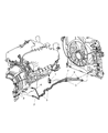 Diagram for Mopar Transmission Oil Cooler Hose - 52079783AA