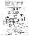 Diagram for 2012 Dodge Charger Steering Column Cover - 1VN19DX9AA