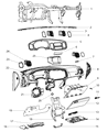 Diagram for 2011 Dodge Charger Steering Column Cover - 1VN19DX9AA