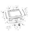 Diagram for Jeep Grand Cherokee Tailgate Handle - 1YK38FQDAE