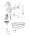 Diagram for Chrysler Town & Country Oil Filter Housing - 4781163AA