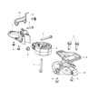 Diagram for Dodge Journey Engine Mount Bracket - 68139779AA