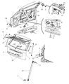 Diagram for Mopar Lift Support - 68025359AA