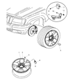 Diagram for 2005 Jeep Grand Cherokee Spare Wheel - 1BN34PAKAA