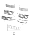 Diagram for Jeep Grand Cherokee Grille - 5RM46TZZAA