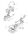 Diagram for 1997 Dodge Ram 1500 Power Steering Hose - 52038977