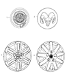 Diagram for Mopar Wheel Cover - 1LB74SZ7AA