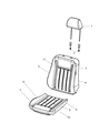 Diagram for 2008 Dodge Magnum Seat Cover - 1CL601D1AB