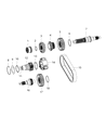 Diagram for Mopar Transfer Case Output Shaft Snap Ring - 68384521AA