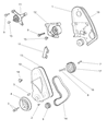 Diagram for Chrysler Timing Belt Tensioner - 4777395AC